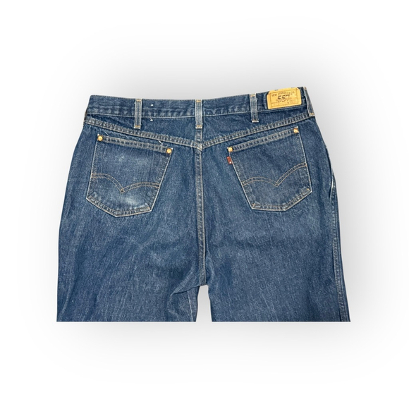Vintage 80s Levi's Men's 557 For Cowboys Dark Denim Jeans Made In USA Sz 38x31 - Picture 6 of 11